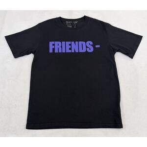 Vlone Friends Black Purple Shirt Adult Small Cotton Short Sleeve Crew Neck Chrty